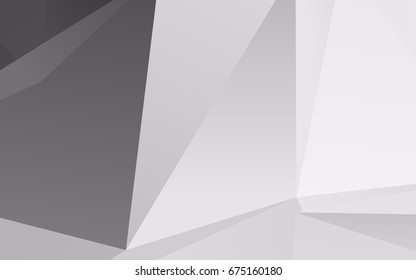 Light Silver, Gray vector blurry triangle background. Creative illustration in halftone style with gradient. A new texture for your design.