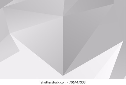 Light Silver, Gray vector blurry triangle template. Geometric illustration in Origami style with gradient.  The best triangular design for your business.