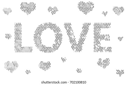 Light Silver, Gray vector blurry hexagon background design. Geometric background in Origami style with gradient. 