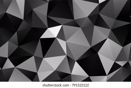 Light Silver, Gray vector blurry triangle pattern. Creative illustration in halftone style with gradient. The completely new template can be used for your brand book.