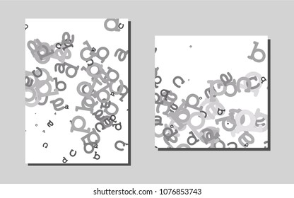Light Silver, Gray vector brochure for ui, ux design. Abstract booklet on colored background with gradient. Pattern for ads, leaflets, labels of your business.