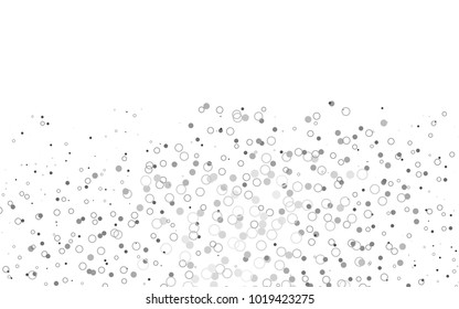 Light Silver, Gray vector  cover with spots. Blurred bubbles on abstract background with colorful gradient. Pattern can be used as texture of water, rain drops.
