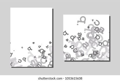 Light Silver, Gray vector cover for Envelopes. Blurred decorative design in abstract style with textbox. Pattern for beautiful business cards, folders.