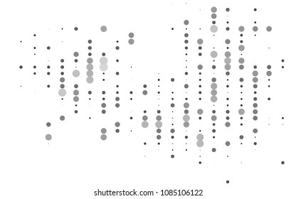Light Silver, Gray vector  cover with spots. Illustration with set of shining colorful abstract circles. New design for ad, poster, banner of your website.