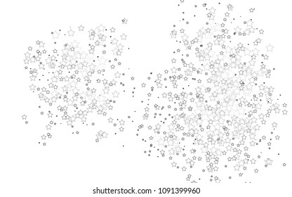 Light Silver, Gray vector cover with small and big stars. Blurred decorative design in simple style with stars. Smart design for your business advert.