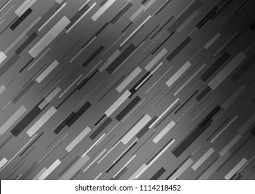 Light Silver, Gray vector cover with long lines. Modern geometrical abstract illustration with staves. The pattern can be used as ads, poster, banner for commercial.
