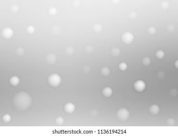 Light Silver, Gray vector cover with spots. Glitter abstract illustration with blurred drops of rain. The pattern can be used for beautiful websites.