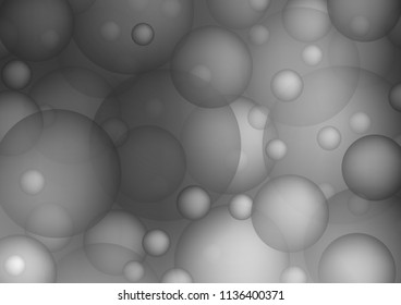 Light Silver, Gray vector cover with spots. Blurred decorative design in abstract style with bubbles. Beautiful design for your business natural advert.