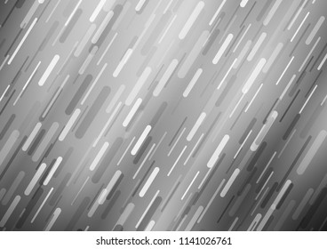 Light Silver, Gray vector cover with long lines. Decorative shining illustration with lines on abstract template. The pattern can be used for websites.