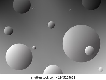 Light Silver, Gray vector cover with spots. Illustration with set of shining colorful abstract circles. The pattern can be used for beautiful websites.