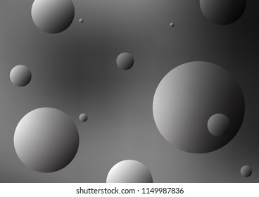 Light Silver, Gray vector cover with spots. Modern abstract illustration with colorful water drops. The pattern can be used for aqua ad, booklets.