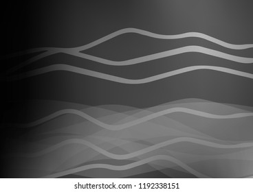 Light Silver, Gray vector cover with long lines. Modern geometrical abstract illustration with staves. Smart design for your business advert.