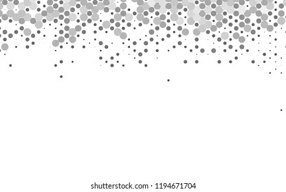 Light Silver, Gray vector cover with circles. Abstract illustration with colored bubbles in nature style. Pattern of water, rain drops.