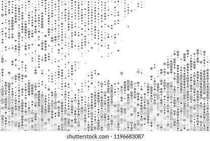 Light Silver, Gray vector cover with spots. Illustration with set of shining colorful abstract circles. Pattern for ads, leaflets.