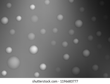 Light Silver, Gray vector cover with spots. Abstract illustration with colored bubbles in nature style. The pattern can be used for ads, leaflets of liquid.