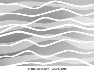 Light Silver, Gray vector cover with long lines. Decorative shining illustration with lines on abstract template. The pattern can be used for busines ad, booklets, leaflets