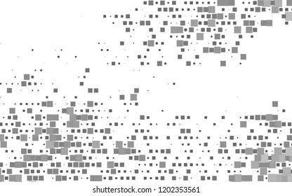 Light Silver, Gray vector cover in polygonal style. Glitter abstract illustration with rectangular shapes. Best design for your ad, poster, banner.