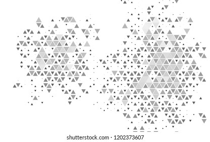 Light Silver, Gray vector cover in polygonal style. Abstract gradient illustration with triangles. Pattern for commercials.