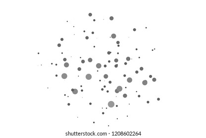 Light Silver, Gray vector cover with circles. Colorful illustration with blurred circles in nature style. Pattern of water, rain drops.