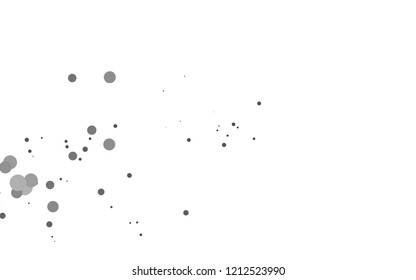 Light Silver, Gray vector cover with circles. Glitter abstract illustration with blurred drops of rain. Design for business adverts.