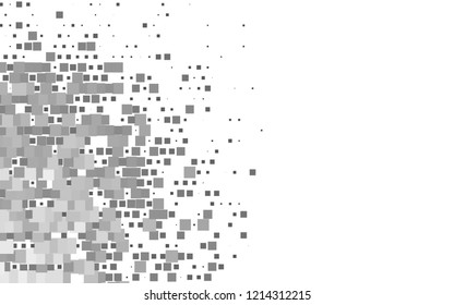 Light Silver, Gray vector cover in polygonal style. Glitter abstract illustration with rectangular shapes. Pattern for commercials.