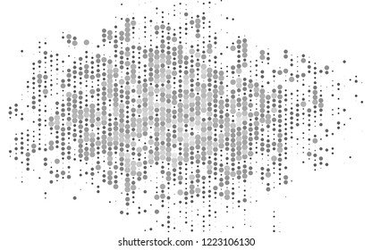 Light Silver, Gray vector cover with spots. Abstract illustration with colored bubbles in nature style. Design for business adverts.