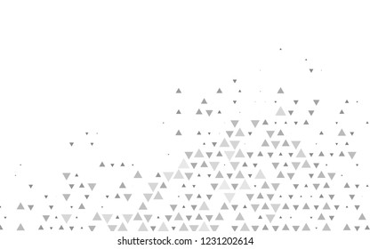 Light Silver, Gray vector cover in polygonal style. Illustration with set of colorful triangles. Pattern can be used for websites.