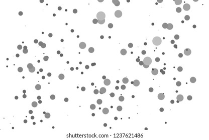 Light Silver, Gray vector cover with circles. Glitter abstract illustration with blurred drops of rain. Template for your brand book.