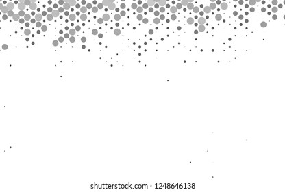 Light Silver, Gray vector cover with circles. Modern abstract illustration with colorful water drops. Pattern of water, rain drops.