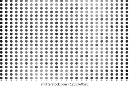 Light Silver, Gray vector cover with spots. Blurred bubbles on abstract background with colorful gradient. Design for posters, banners.