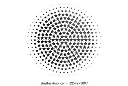 Light Silver, Gray vector cover with small and big stars. Stars on blurred abstract background with gradient. Smart design for your business advert.