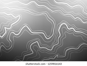 Light Silver, Gray vector cover with long lines. Decorative shining illustration with lines on abstract template. The template can be used as a background.