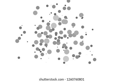 Light Silver, Gray vector cover with circles. Blurred bubbles on abstract backdrop with colorful gradient. Design for posters, banners.