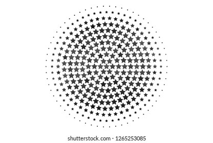 Light Silver, Gray vector cover with small and big stars. Decorative shining illustration with stars on abstract template. The pattern can be used for wrapping gifts.