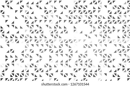Light Silver, Gray vector cover in polygonal style. Glitter abstract illustration with triangular shapes. Template for wallpapers.