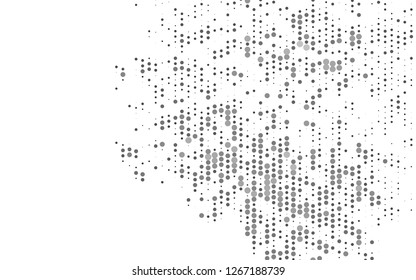 Light Silver, Gray vector cover with spots. Abstract illustration with colored bubbles in nature style. Pattern for beautiful websites.