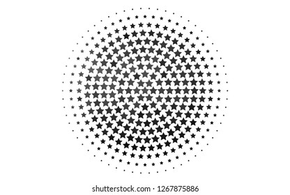 Light Silver, Gray vector cover with small and big stars. Modern geometrical abstract illustration with stars. Best design for your ad, poster, banner.