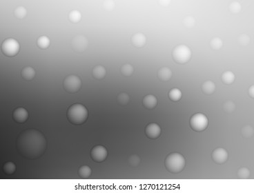 Light Silver, Gray vector cover with spots. Abstract illustration with colored bubbles in nature style. The pattern can be used for ads, leaflets of liquid.