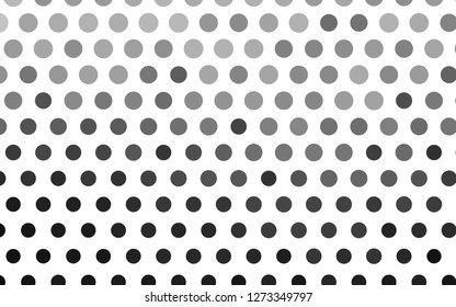 Light Silver, Gray vector cover with spots. Blurred bubbles on abstract background with colorful gradient. Pattern for ads, leaflets.