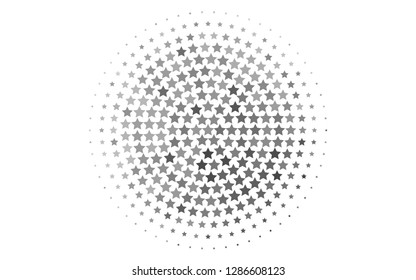 Light Silver, Gray vector cover with small and big stars. Glitter abstract illustration with colored stars. The pattern can be used for new year ad, booklets.