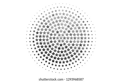 Light Silver, Gray vector cover with small and big stars. Shining colored illustration with stars. The pattern can be used for new year ad, booklets.