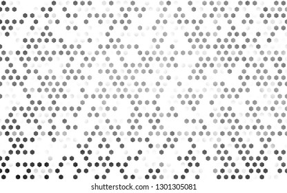 Light Silver, Gray vector cover with set of hexagons. Design in abstract style with hexagons. Pattern can be used for landing pages.