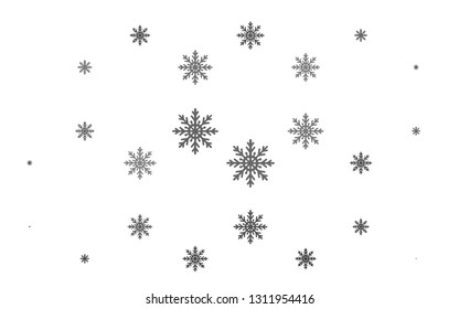 Light Silver, Gray vector cover with beautiful snowflakes. Glitter abstract illustration with crystals of ice. New year design for your business advert.