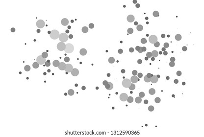 Light Silver, Gray vector cover with circles. Blurred decorative design in abstract style with bubbles. Pattern for ads, booklets.