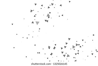 Light Silver, Gray vector cover in polygonal style. Decorative design in abstract style with triangles. Best design for your ad, poster, banner.