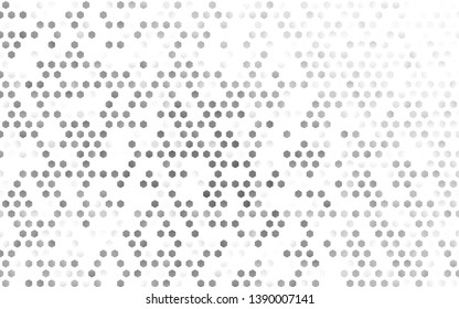 Light Silver, Gray vector cover with set of hexagons. Colorful hexagons on white backdrop. New template for your brand book.