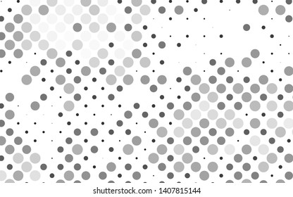 Light Silver, Gray vector cover with spots. Abstract illustration with colored bubbles in nature style. Pattern for ads, leaflets.