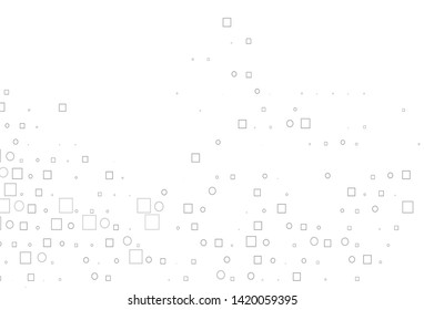 Light Silver, Gray vector cover with circles, cubes. Colorful illustration with circles, squares in nature style. Design for posters, banners.