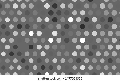 Light Silver, Gray vector cover with spots. Modern abstract illustration with colorful water drops. Pattern of water, rain drops.