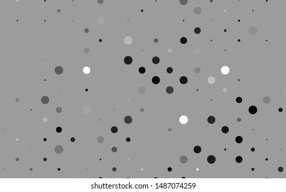 Light Silver, Gray vector cover with spots. Modern abstract illustration with colorful water drops. Pattern for beautiful websites.